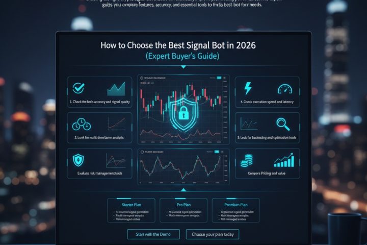 AI crypto bot comparison dashboard showing accuracy, features, and performance metrics for choosing the best bot in 2026