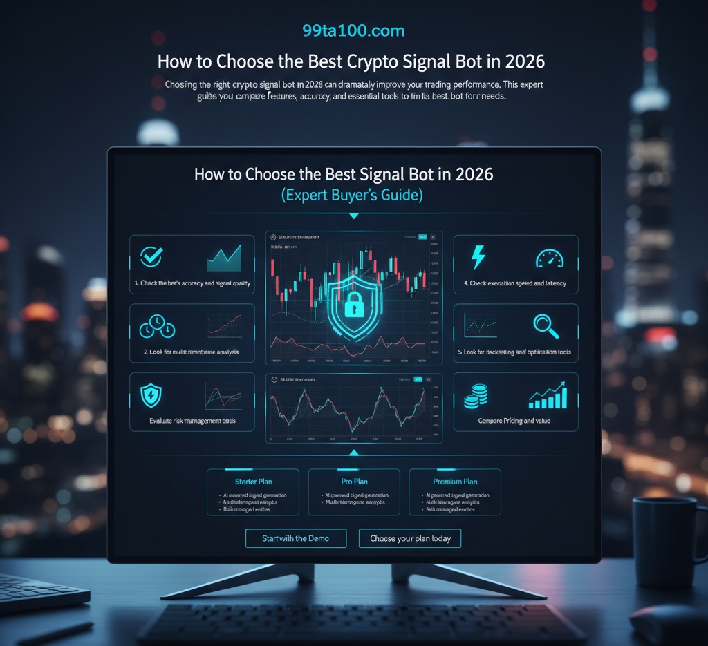 AI crypto bot comparison dashboard showing accuracy, features, and performance metrics for choosing the best bot in 2026