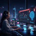 Crypto trader analyzing hidden risks and security threats on a modern exchange dashboard in 2026