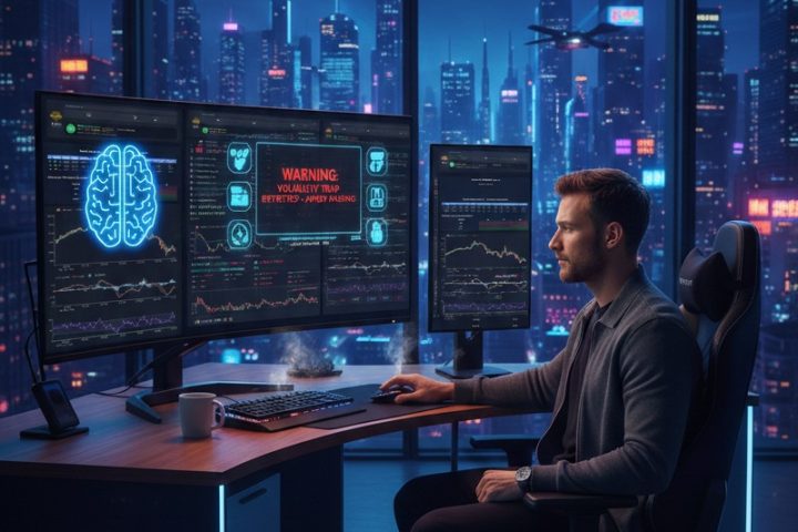 Crypto volatility trap pattern with fake breakout and liquidity sweep