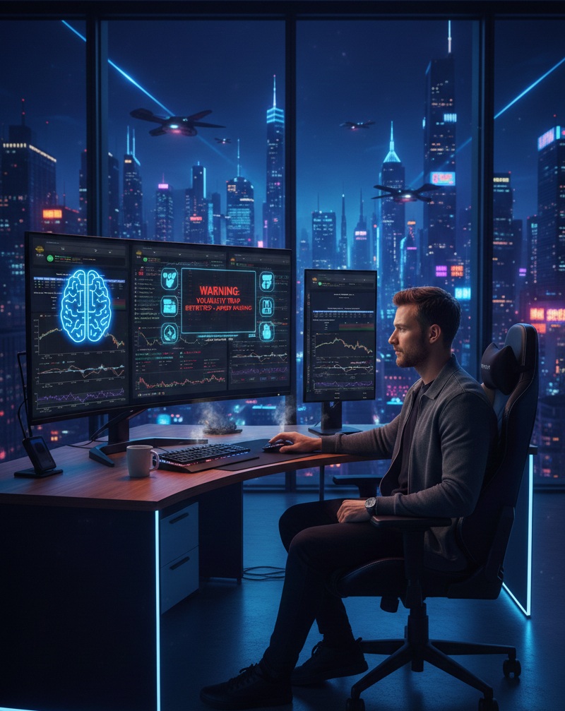 Crypto volatility trap pattern with fake breakout and liquidity sweep