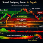 Crypto smart scalping zones chart showing precision entry and exit levels